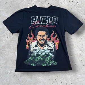 Reason Pablo Escobar Medellin Cartel Mugshot Graphic T-Shirt Men's 2XL Flaw